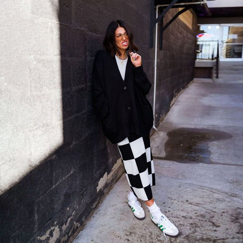 Damen Grobstrickpullover mit auffälligem Tiger-Design Fudus