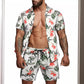 Herren Kurzärmliges Hemd und Badeshorts Set