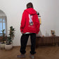 Damen Kapuzenpullover mit kreativem Grafikdesign und oversized Schnitt Fudus