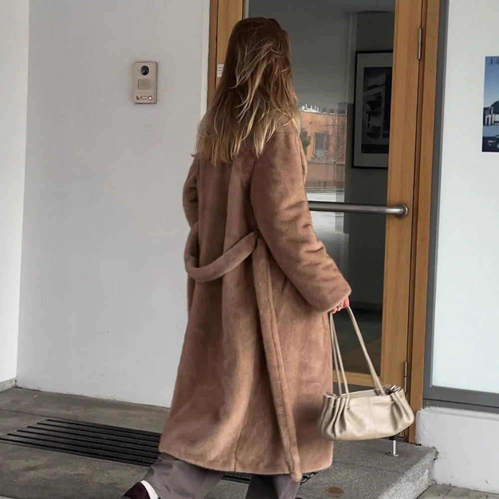 Damen kuscheliger und eleganter Mantel Fudus