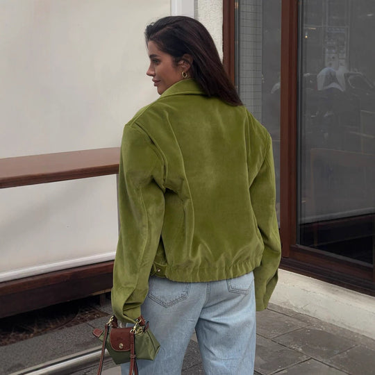 Damen Kuschelige Oversized Jacke Fudus