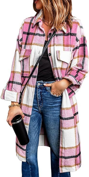 Damen lässige Karojacke Fudus