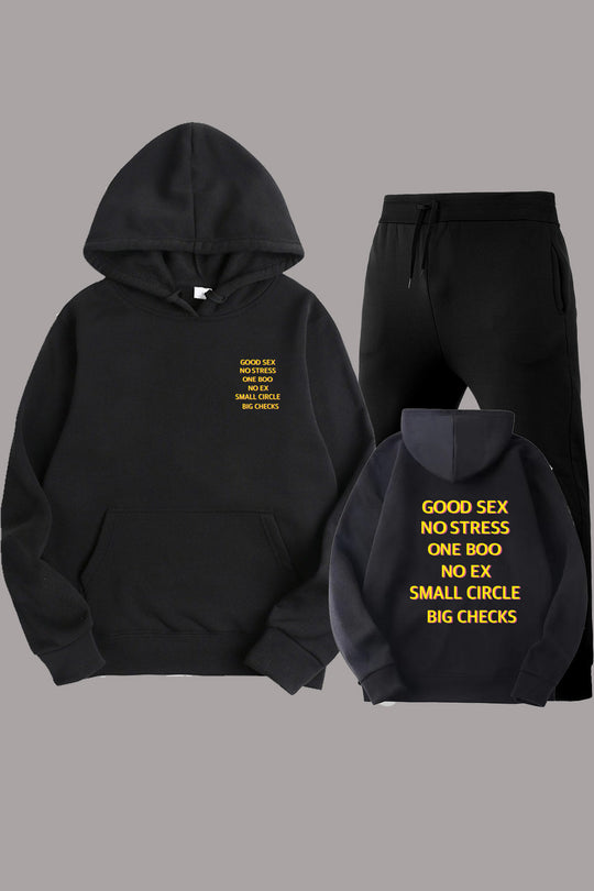 Damen Hoodie- und Jogginghose-Set mit motivierendem Schriftzug und lässigem Schnitt Fudus