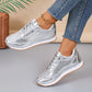 Damen Sneaker Mit Funkelnden Pailletten Und Bequemer Sohle