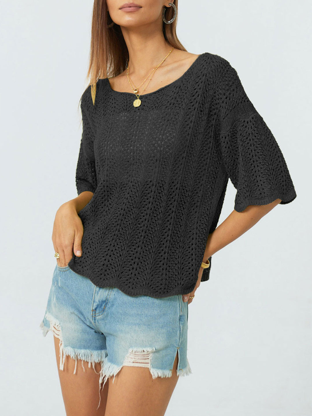 Damen Häkeloberteil Fudus