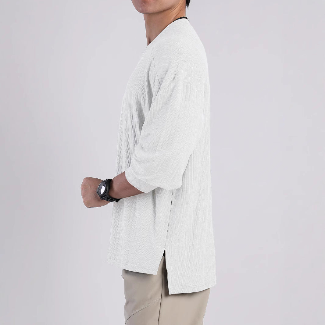 Damen Langarmshirt mit lässigem Schnitt und atmungsaktiver Baumwollmischung Fudus