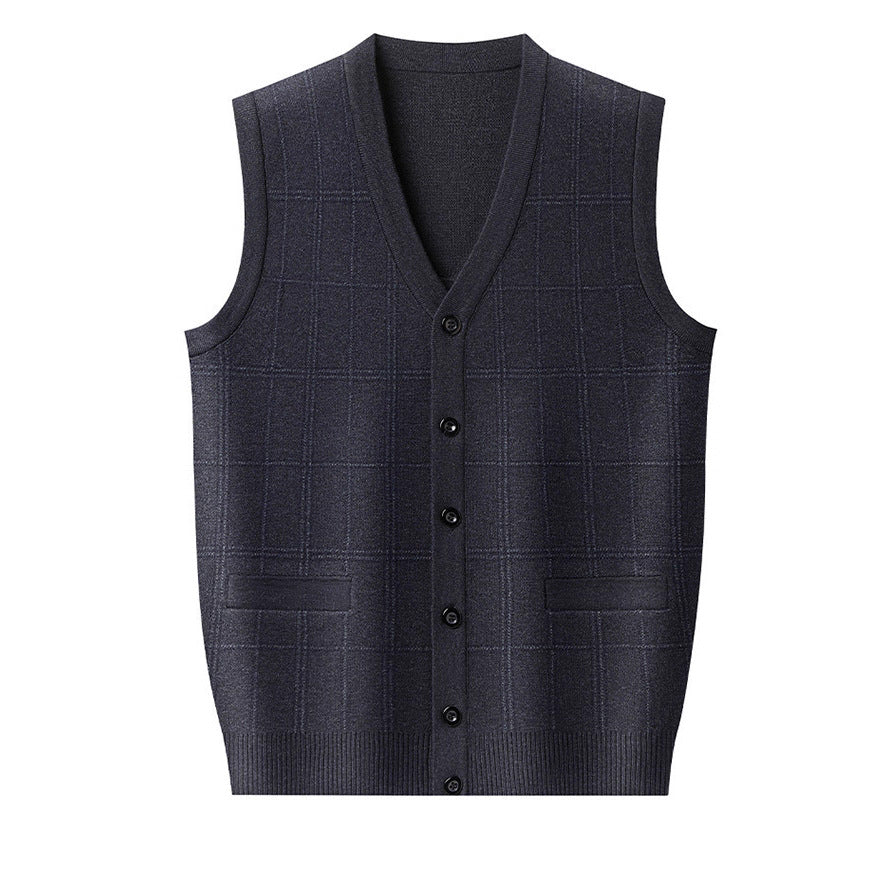 Damen Weste mit Karomuster und Knopfleiste Fudus