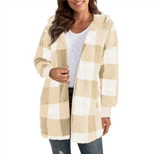 Damen Kuschelige Oversized Jacke Fudus