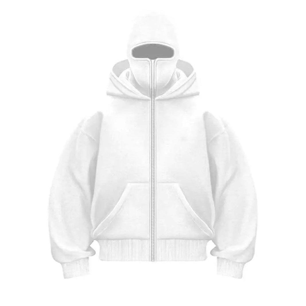 Damen Modischer Kapuzenpullover mit hochabschließendem Reißverschluss Fudus