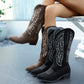 Damen Cowboy-Stiefel mit elegantem Stickdesign Fudus