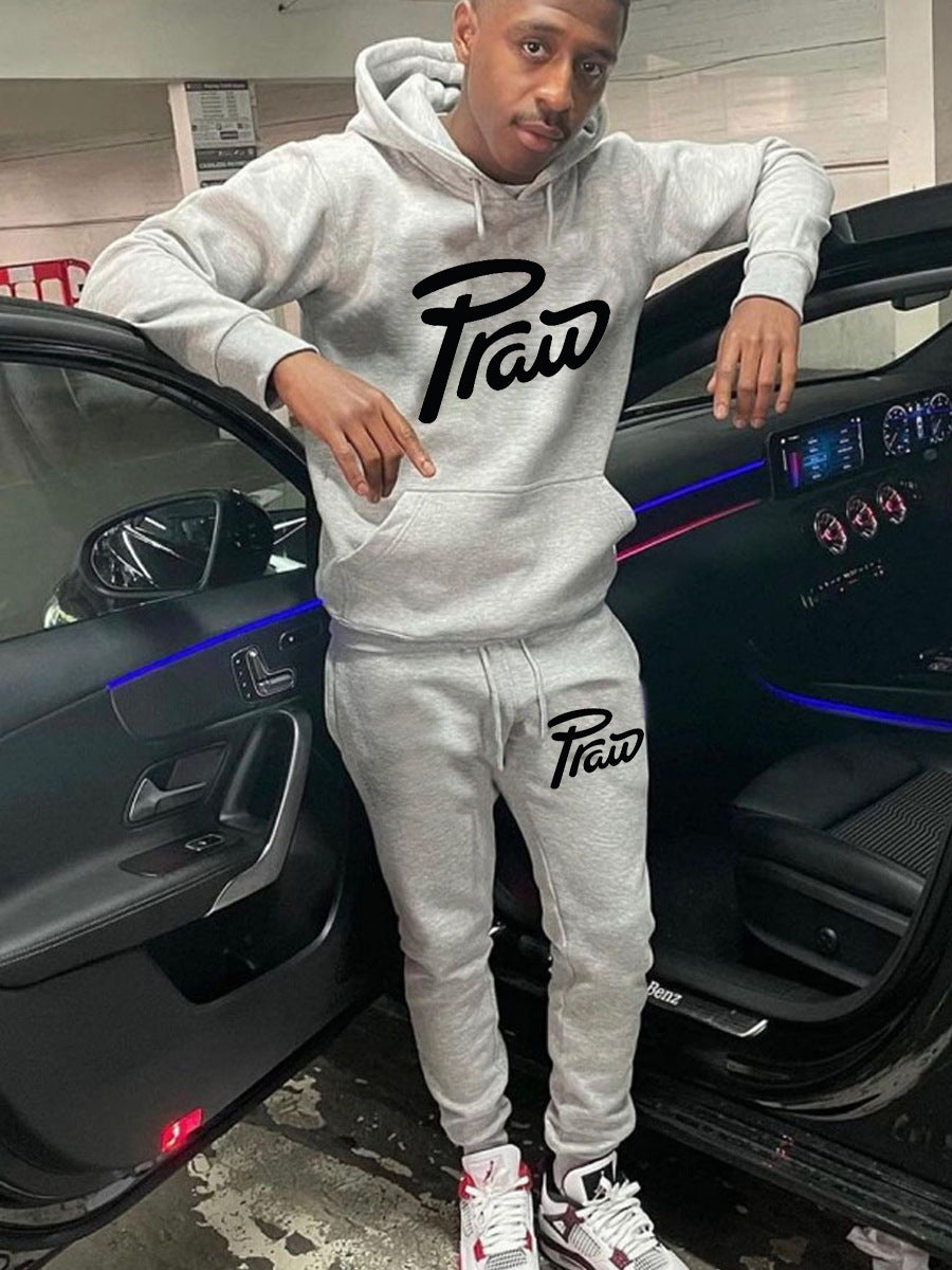 Damen Hoodie- und Jogginghose-Set mit lässigem Logoaufdruck Fudus