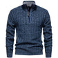Herren Pullover mit Stehkragen und Zipper Fudus