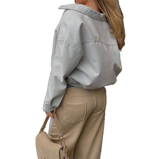 Damen lässige Freizeithose mit hohem Bund und gestreiftem Design Fudus