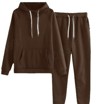 Damen Kapuzensweatanzug mit elastischem Bund und Kängurutaschen Fudus