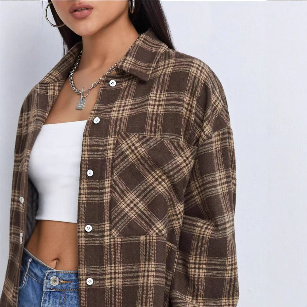 Damen lässige Holzfällerhemdjacke Fudus