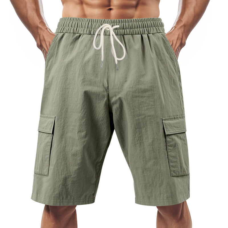 Cargo-Shorts Herren Elastischer Bund Seitentaschen