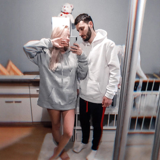 Damen Hooded Sweatshirt mit Kängurutasche Fudus