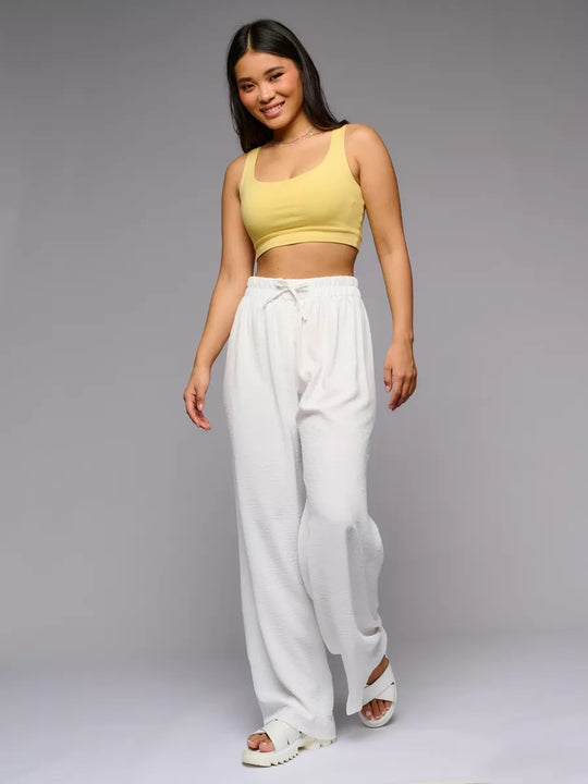 Damen lässige High-Waist-Hose Fudus