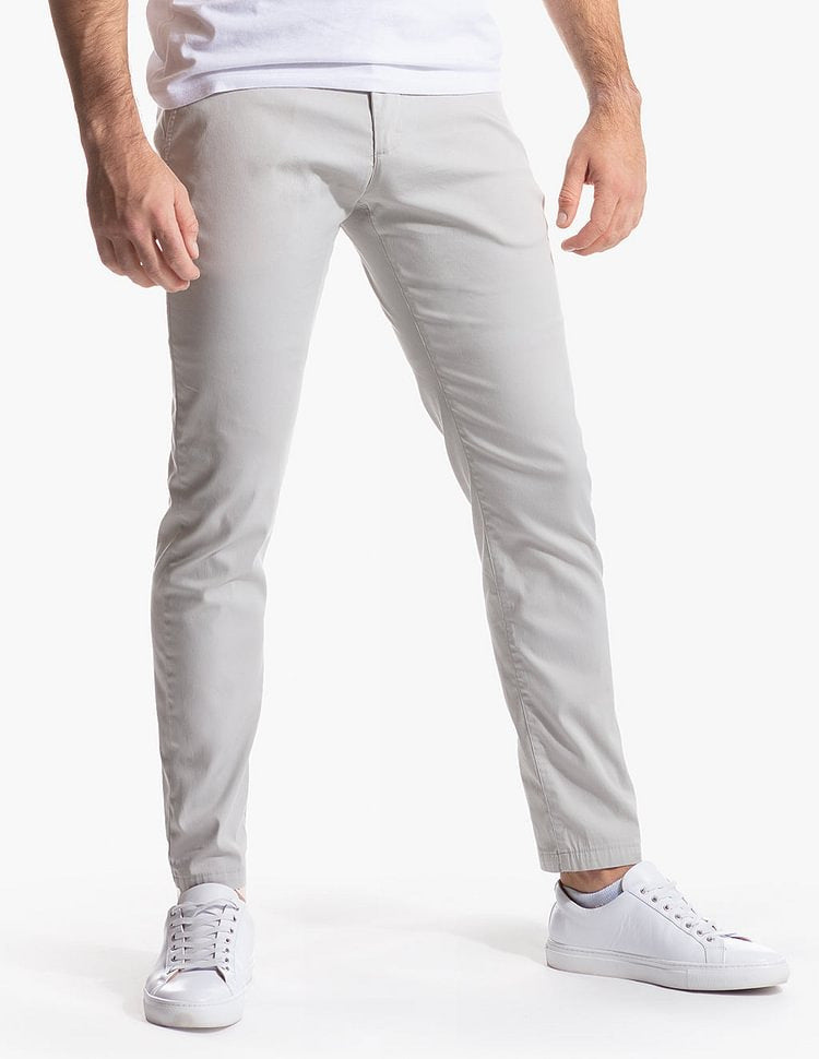 Herren Bequeme Chinos mit modernem Schnitt und elastischem Bund Fudus