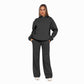 Damen gemütlicher Hoodie und entspannende Pluderhose Set Fudus