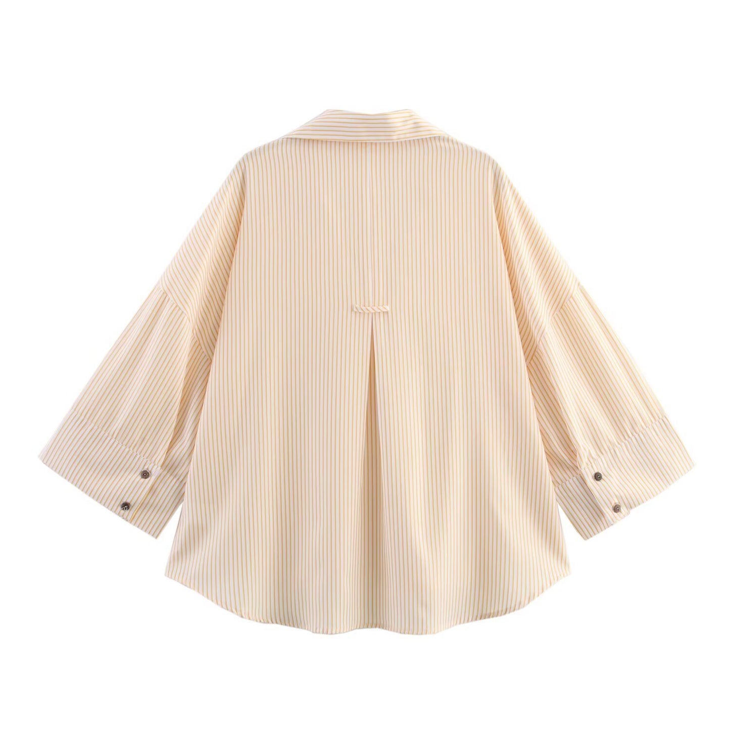 Damen lässige gestreifte Bluse mit oversized Schnitt Fudus