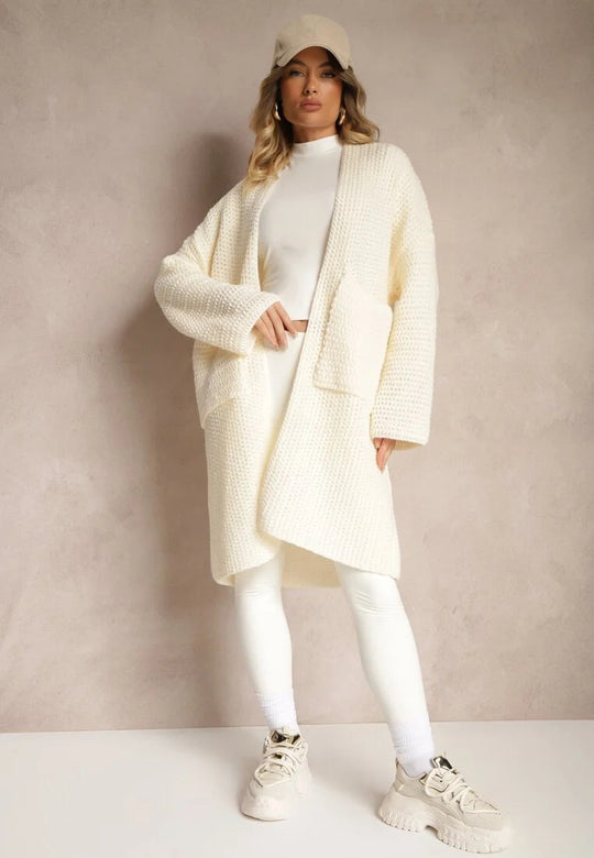 Damen Grobstrickjacke mit lässigem Schnitt und praktischen Taschen Fudus