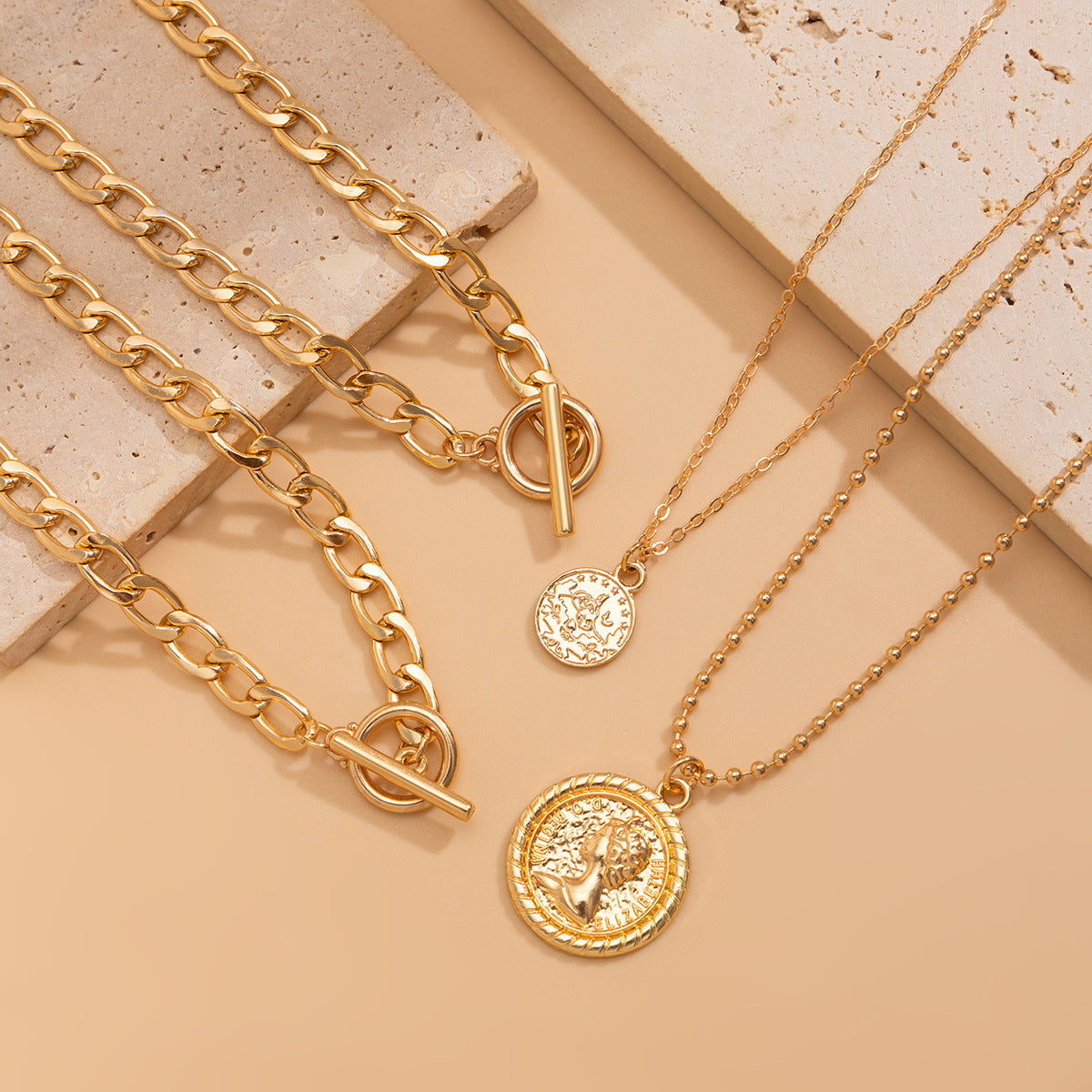 Mehrlagige Ketten Geschenkset Glamour Elegant Vielseitig