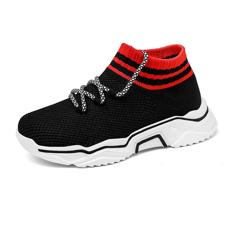 Damen Sportliche High-Top Sneaker mit elastischem Strick-Obermaterial Fudus