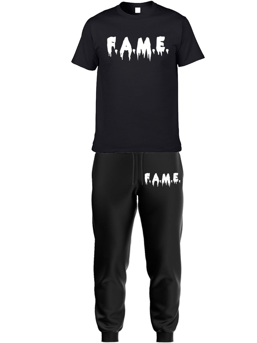 Damen Kapuzenjacke und Jogginghose Set mit modernem Logo-Druck Fudus