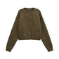 Cardigan Damen Cropped Knopfverschluss Gemütlich
