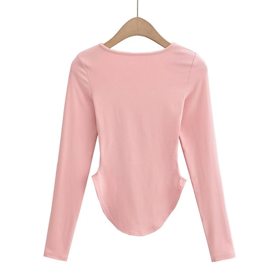 Damen langärmliges Oberteil mit schmeichelndem Schnitt Fudus