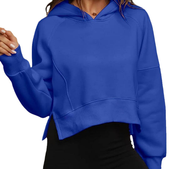 Damen modischer cropped Kapuzenpullover Fudus