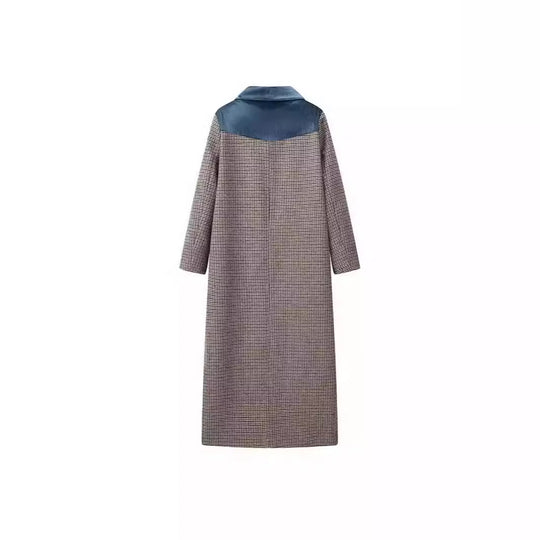 Damen modischer Longblazer mit samtigem Revers Fudus