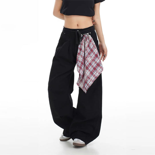 Damen lässige Cargo-Jeans mit weitem Schnitt und bewährtem Design Fudus