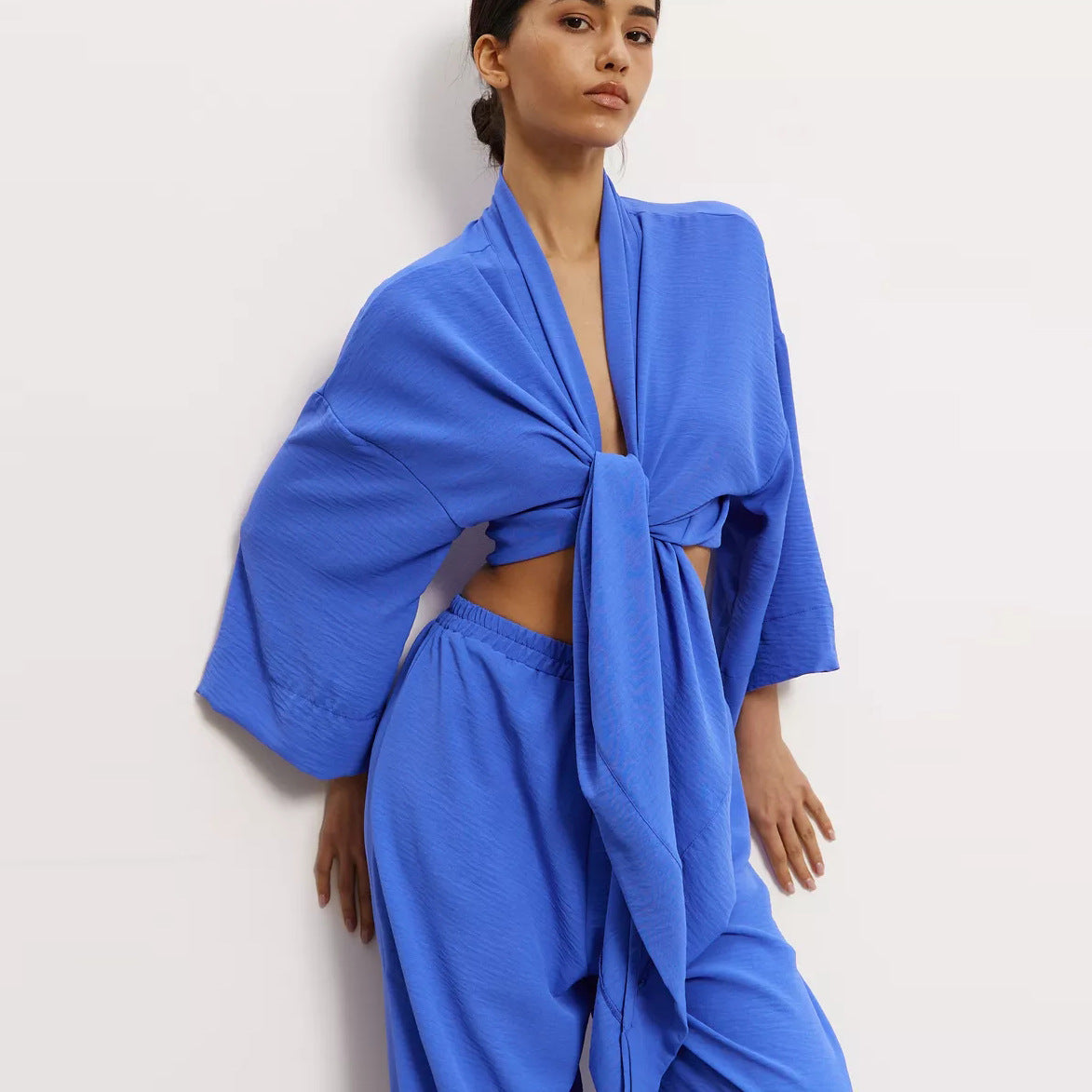 Damen Eleganter Kimono Morgenmantel