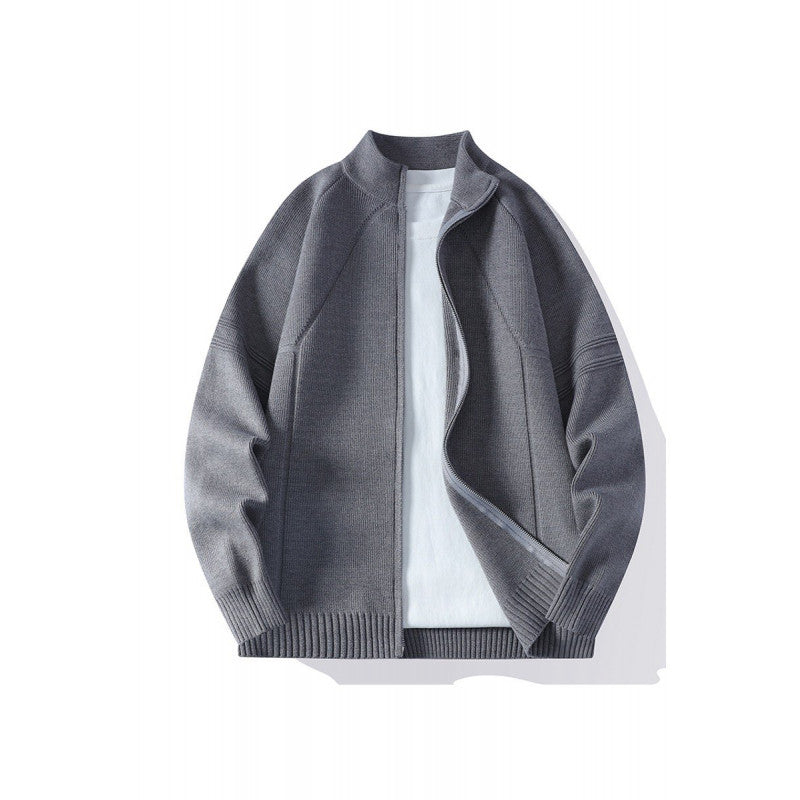 Damen lässige Jacke mit hohem Kragen und durchgehendem Reißverschluss Fudus