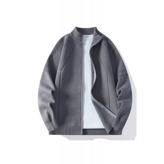 Damen lässige Jacke mit hohem Kragen und durchgehendem Reißverschluss Fudus