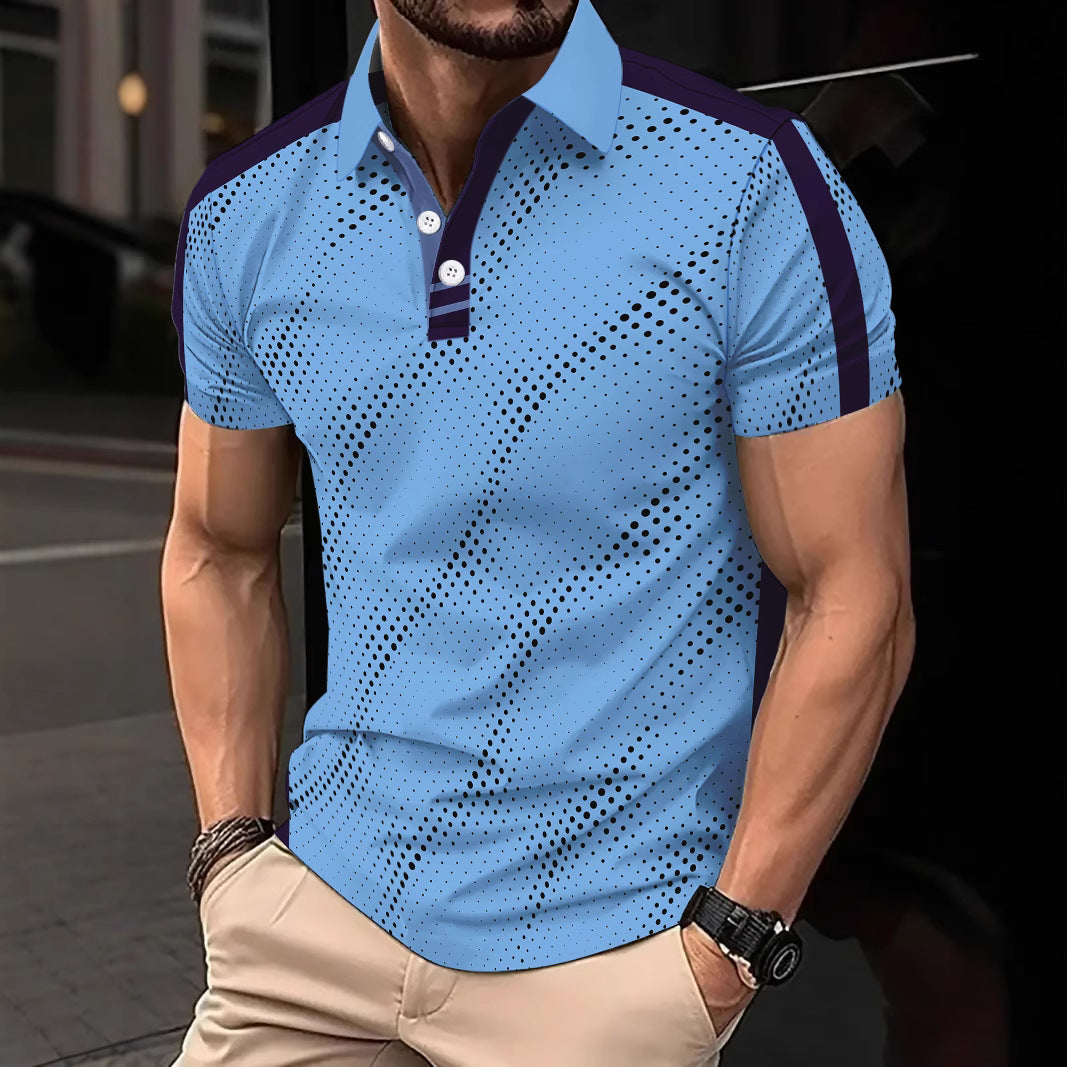 Herren Modern Graphic Performance Polo-Shirt