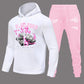 Damen Hoodie und Jogginghose Set mit fesselndem Grafikdesign Fudus