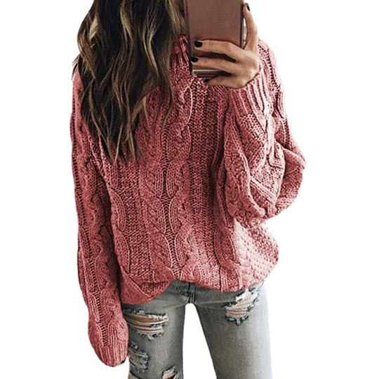 Damen Grobstrickpullover mit trendigem Zopfdesign Fudus