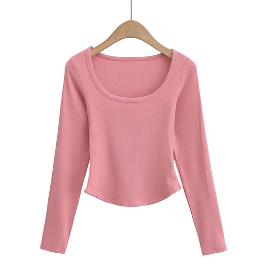 Damen langärmliges Oberteil mit rippierter Struktur Fudus