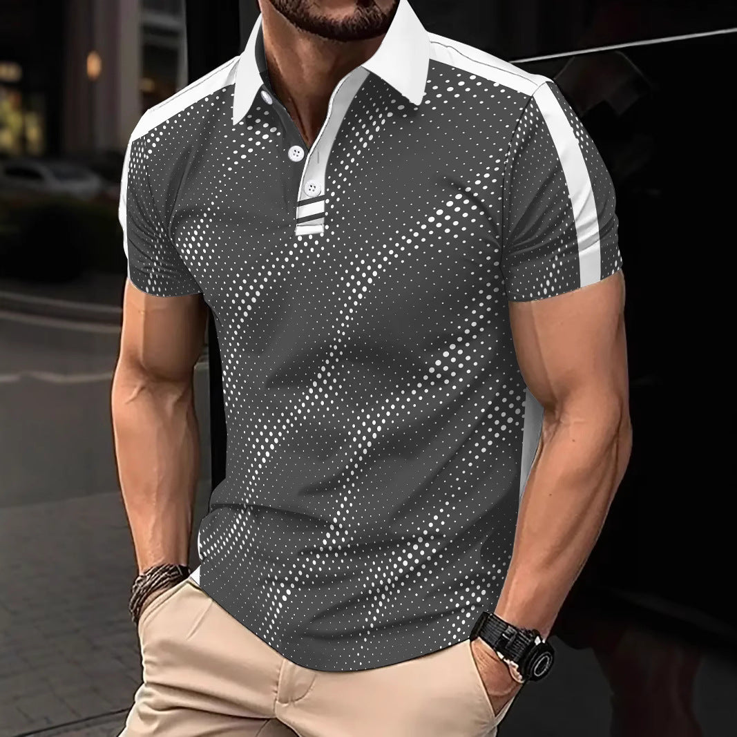 Herren Modern Graphic Performance Polo-Shirt