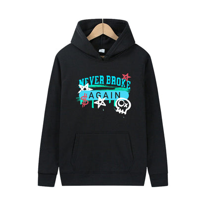 Damen Kapuzenpullover mit kreativem Motiv und Kängurutasche Fudus