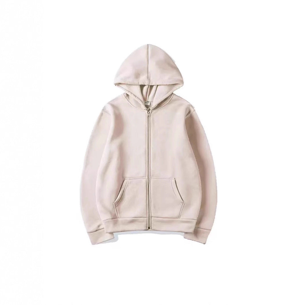 Damen Kapuzensweatjacke aus hochwertigem Baumwollmix mit durchgehendem Reißverschluss Fudus