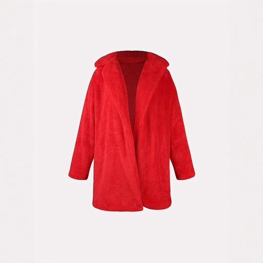 Damen Kuschelmantel aus hochwertigem Teddy-Fleece Fudus