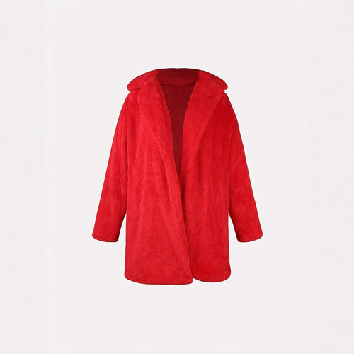 Damen Kuschelmantel aus hochwertigem Teddy-Fleece Fudus