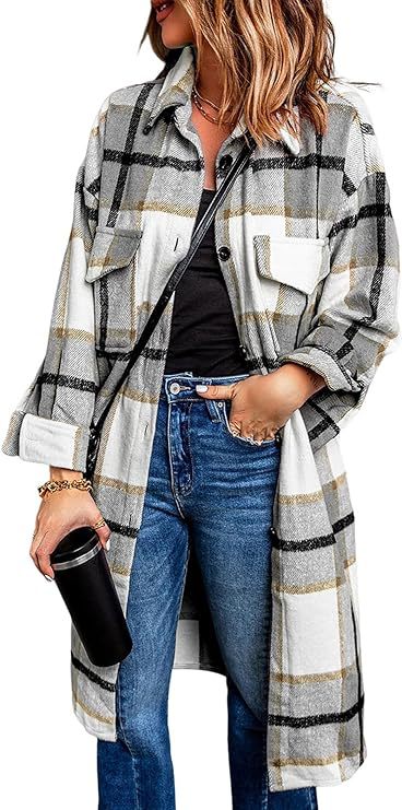 Damen lässige Karojacke Fudus