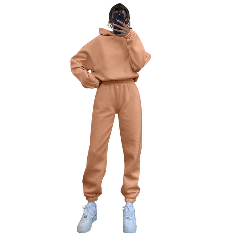 Damen Hoodie und Jogginghose Set mit komfortablem Schnitt Fudus