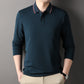 Herren elegantes Langarm-Polo mit modernem Kragen und stylischen Akzenten Fudus