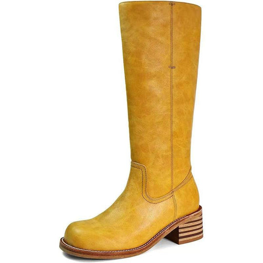 Damen Hohe Stiefel mit Blockabsatz Fudus